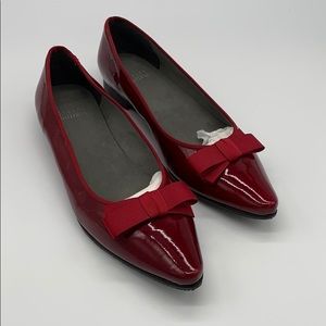 NWOT Stuart Weitzman red patent leather flats sz 8